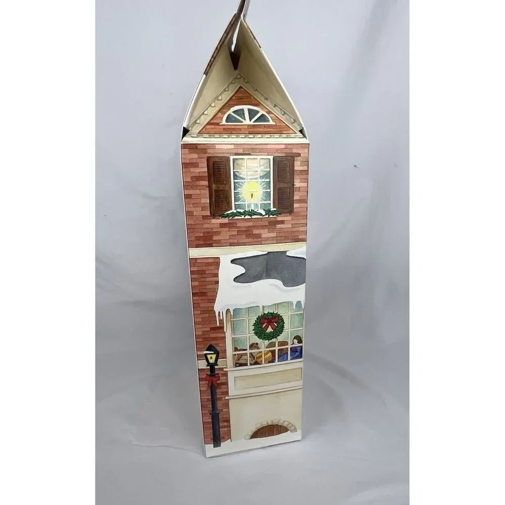 Vtg BYERS CHOICE Caroler Double Christmas Village Storage Display Box Toy Shop